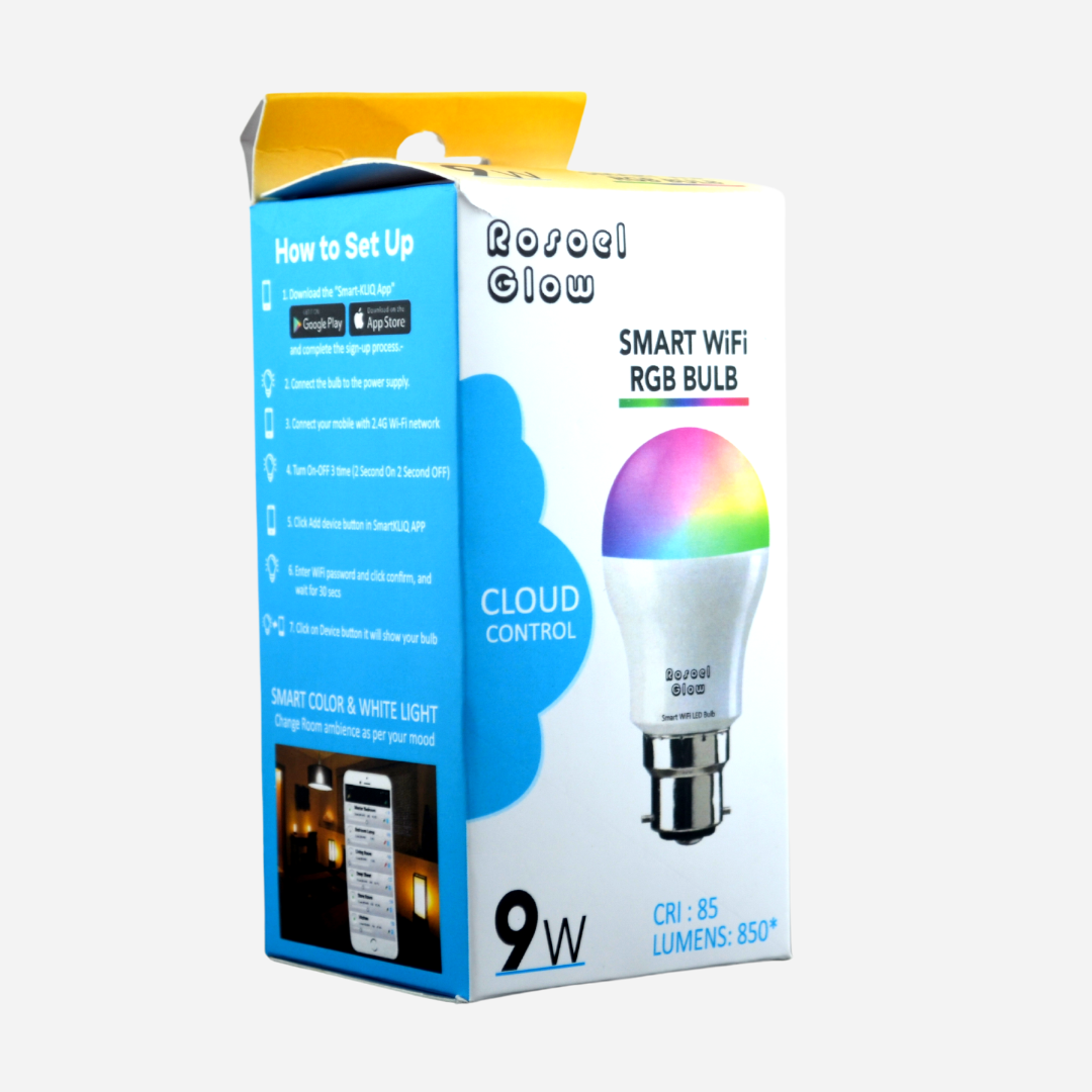 Rosoel smart light bulbs with app, Smart LED RGB bulb